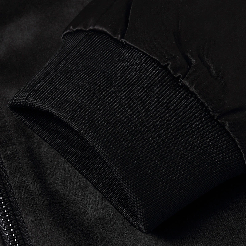 Unisex Applique Jacket Cotton Fashion Trend Spring/Autumn Long Sleeve Bomber Jacket Zipper up Jacket