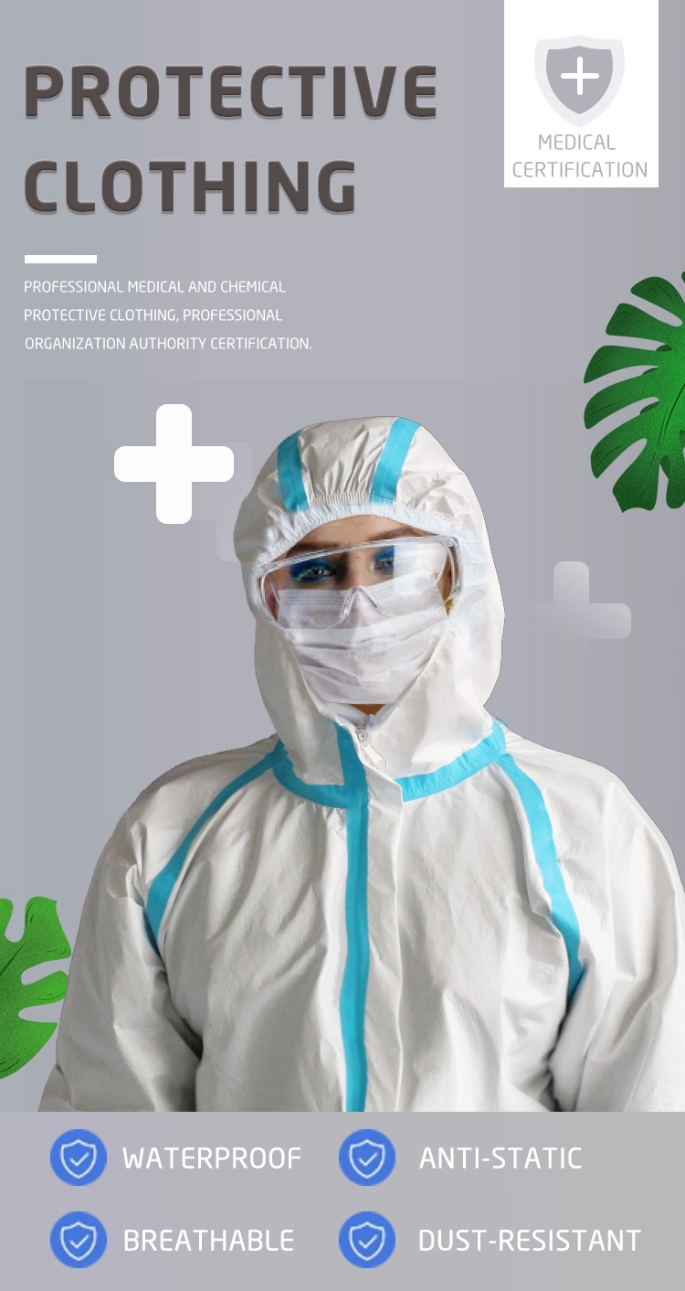 Non-Woven Dustproof Safety Protective Clothing Anti Virus Overalls