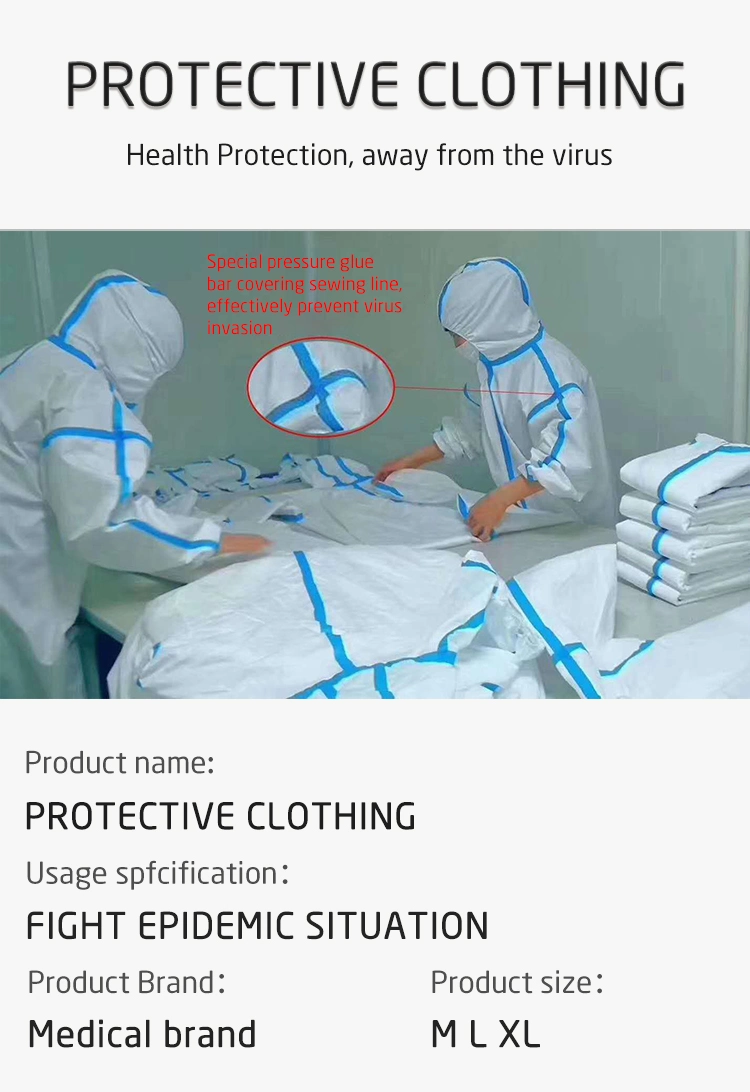 Non-Woven Dustproof Safety Protective Clothing Anti Virus Overalls