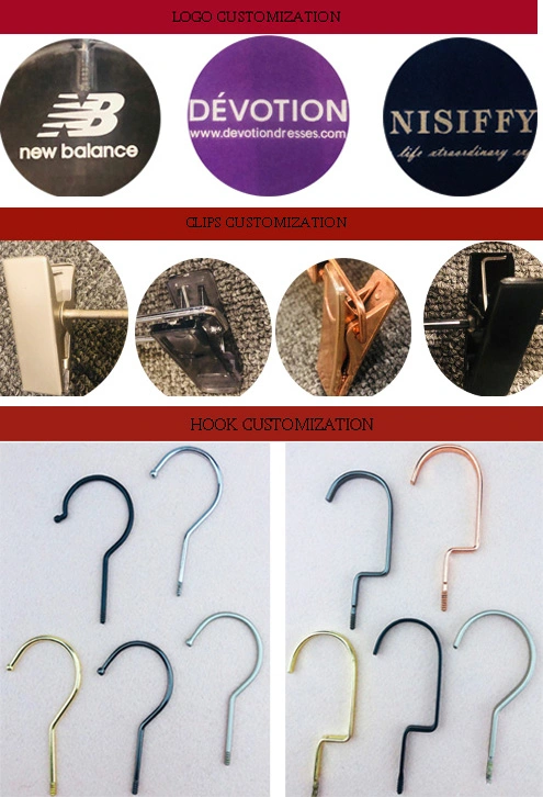 Custom Luxury Brand Clothes Women's Suit Hanger with Trousers Bar