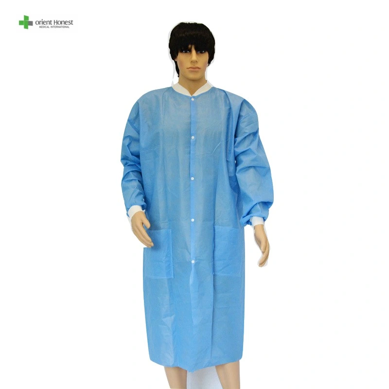 Polypropylene Lab Coat, Protective Lab Coat, Lab Coat, PP Lab Coat, SMS Lab Coat, Nonwoven Lab Coat, Disposable Lab Coat, Lab Coat, Doctor Lab Coat