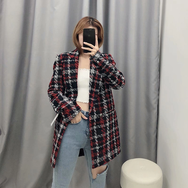 New Fashion Apparel European and American Style Sub-Double-Breasted Jacket for Women