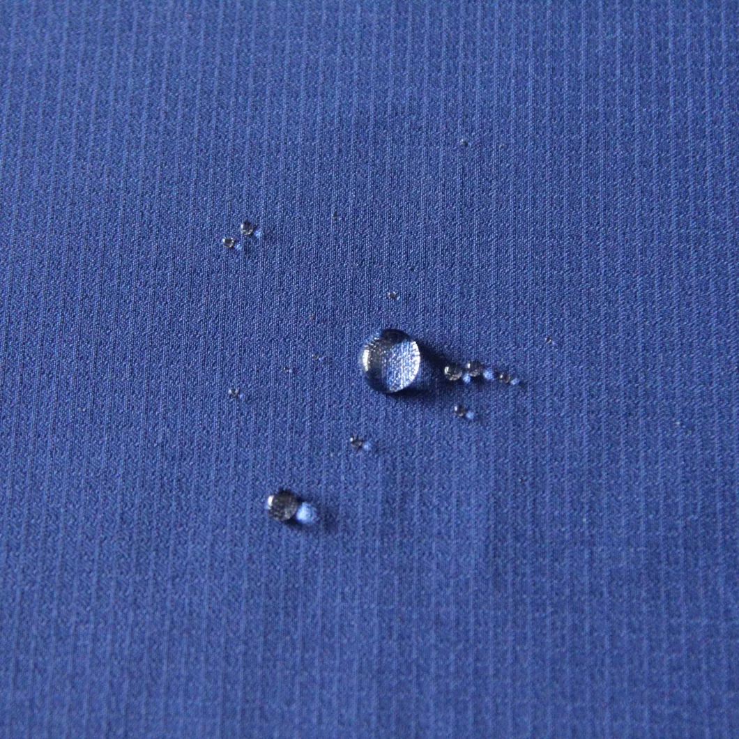 Waterproof Jacquard 75D Polyester Blue Woven Fabric for Jackets/Shell/Down/Parka/Uniform