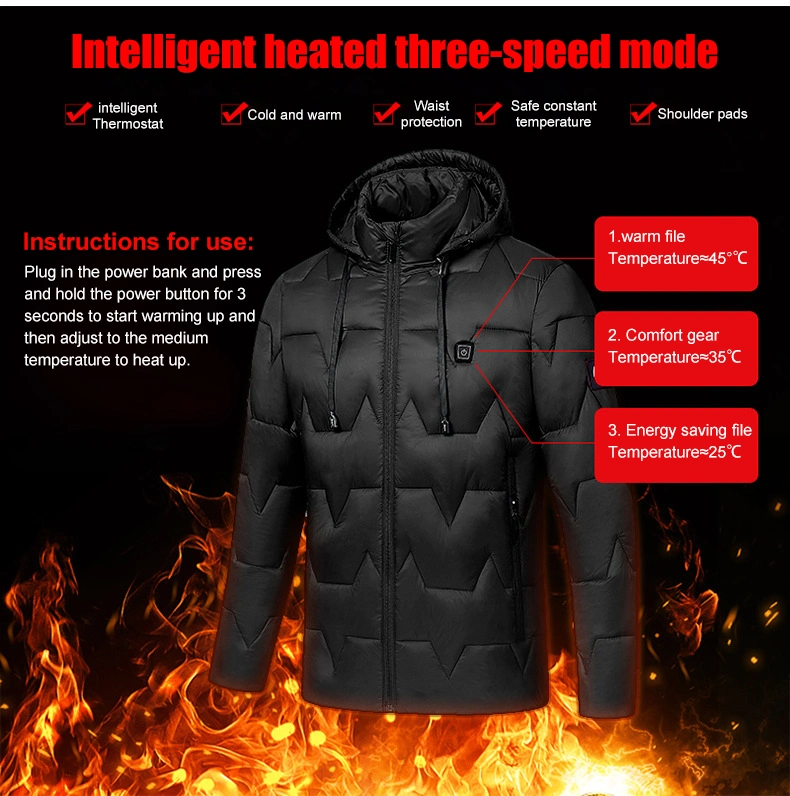 Electric Heated Jackets Warm Heating Work Clothes Cycling Coat Th21022
