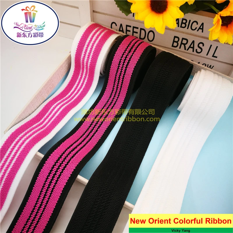 Elastic Bra Tapes, Elastic for Garments Sideband for Underwear, Ribbon Bow with Printing for Garments Accessories Band From Factory Exported From Year 2002