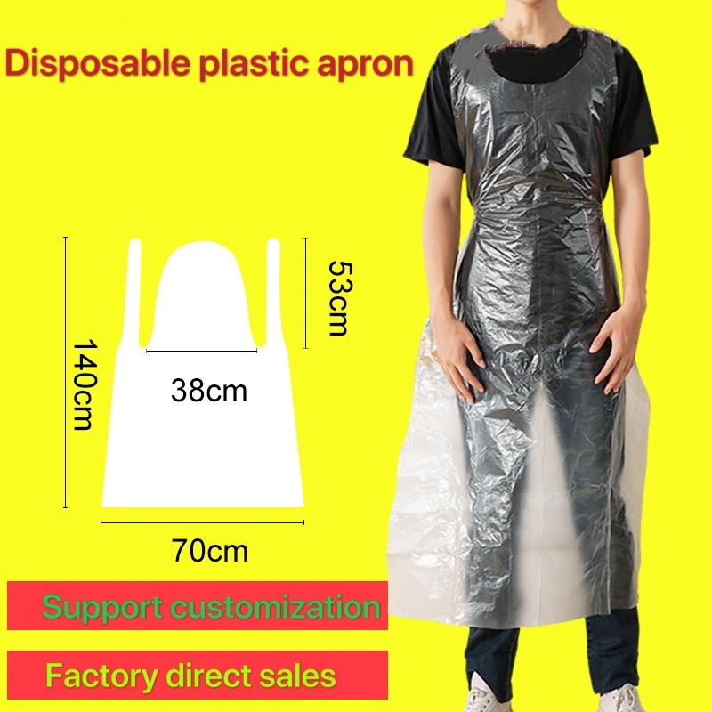 Transparent Clear Household Plastic PE Apron PVC Disposable Gloves Waterproof and Oilproof HDPE LDPE Disposable Apron