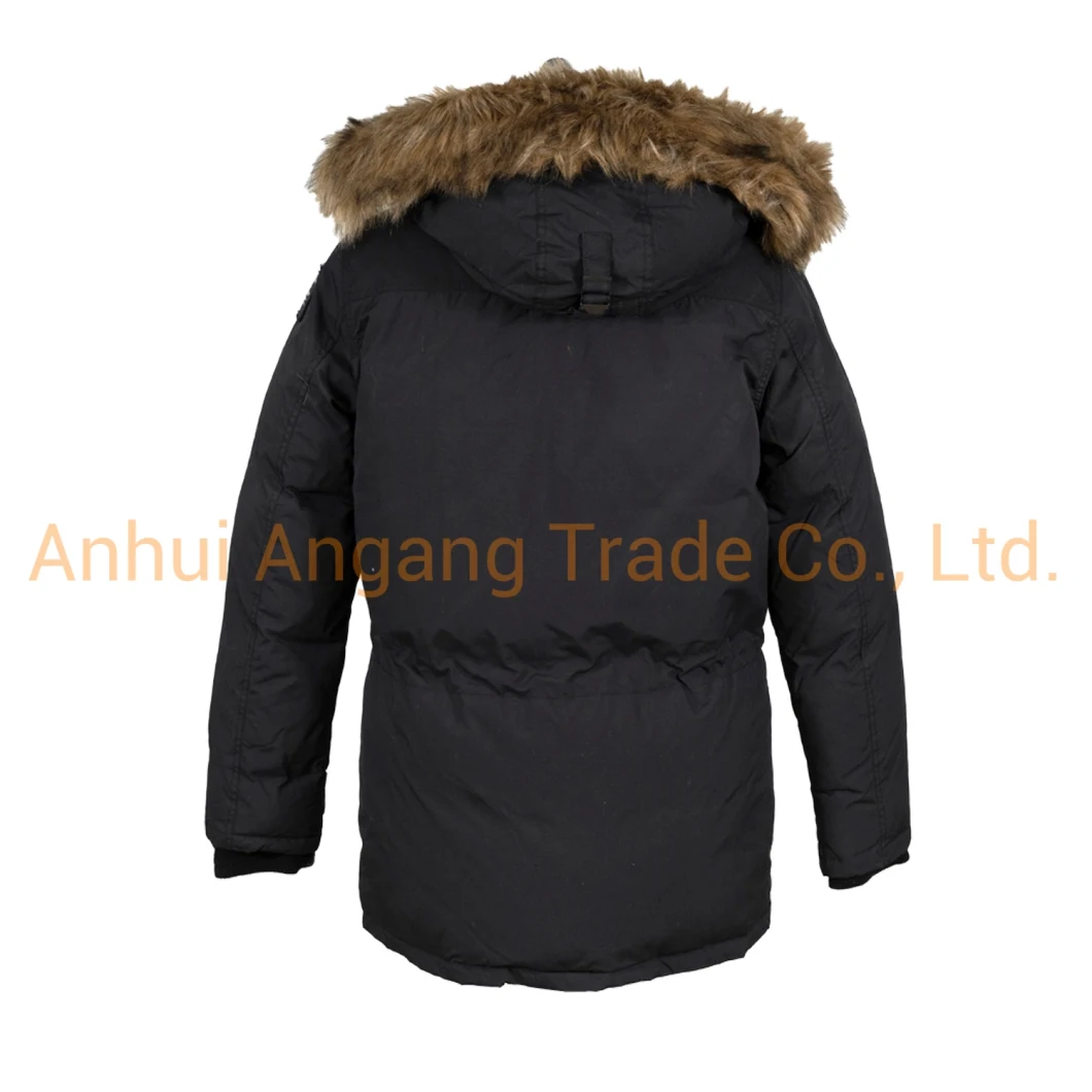 Men's Long Winter Jacket with Cap and Cotton Jacket
