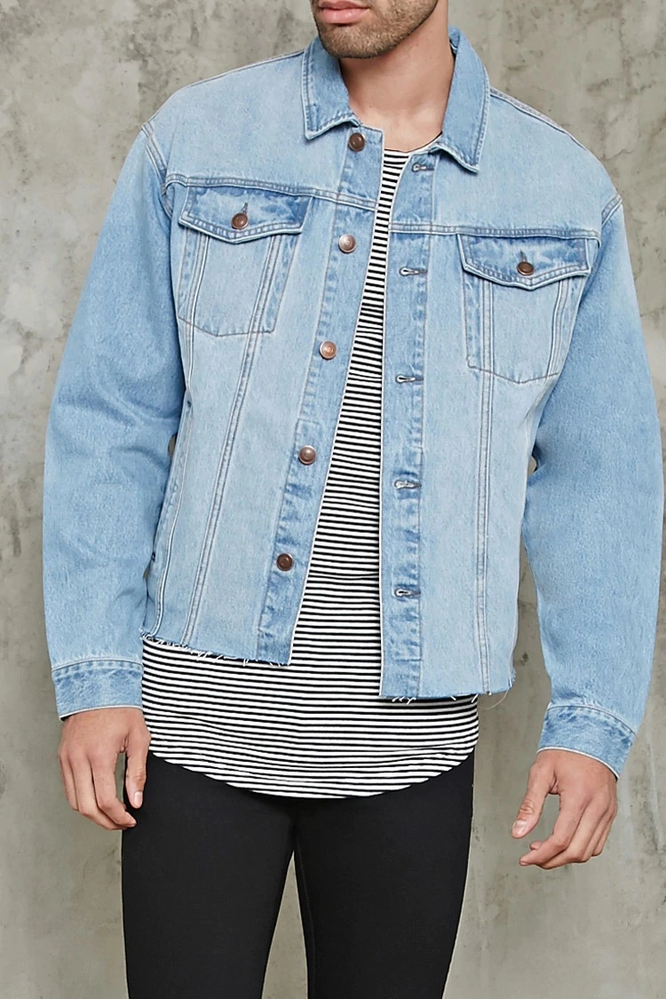 Wholesale High Quality Mens Cotton Jeans Jacket Custom Mens Denim Jacket