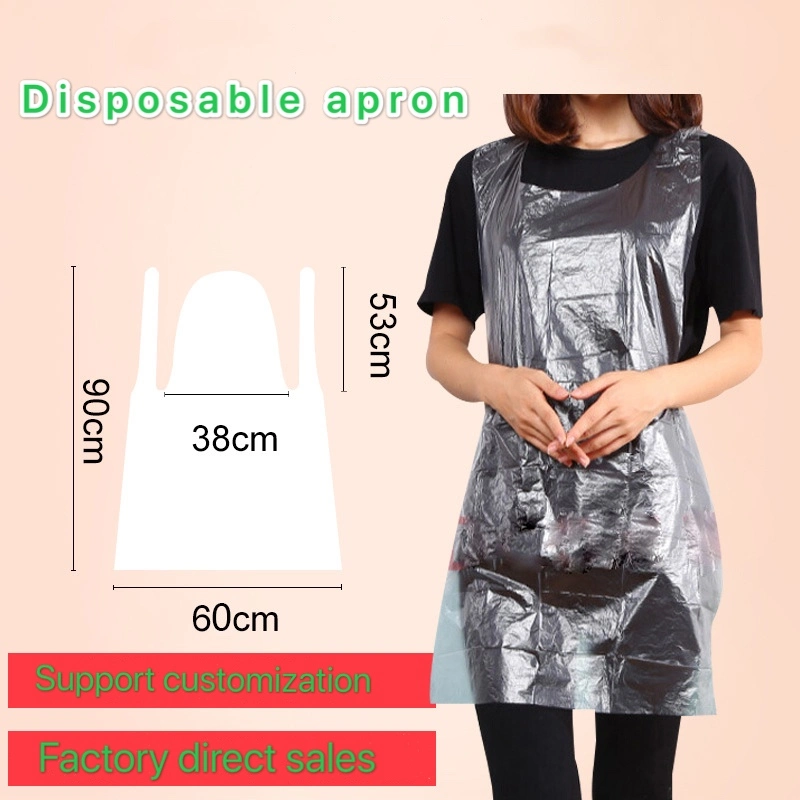 Transparent Clear Household Plastic PE Apron PVC Disposable Gloves Waterproof and Oilproof HDPE LDPE Disposable Apron