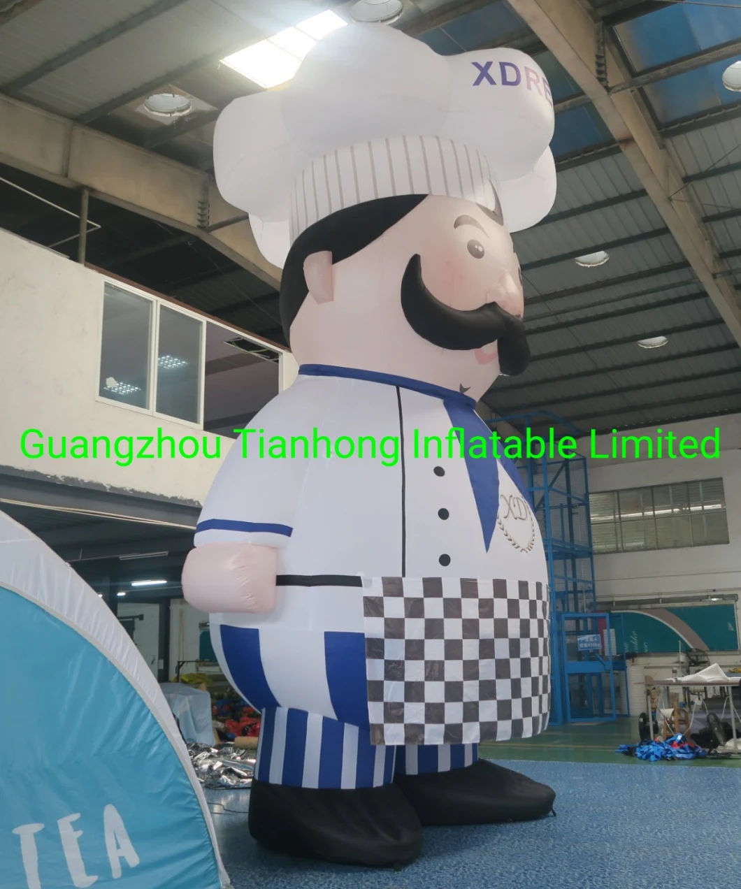 with Air Freight to Door 8m Tall Giant Fat Inflatale Cook Chef Cartoon