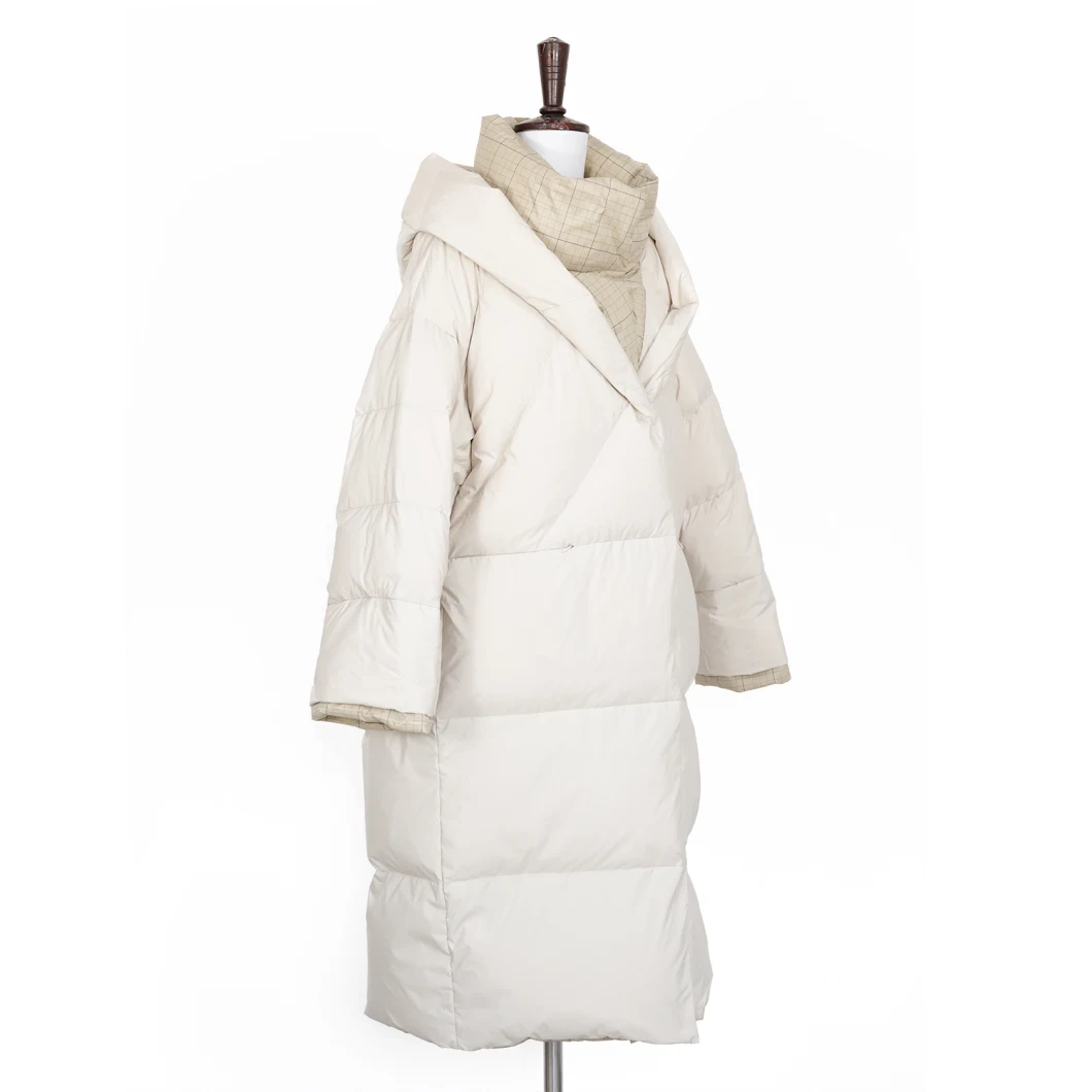 2021 New White Cotton Jacket Down Jacket False Two 100 Percent Cotton Ladies Cotton Jacket