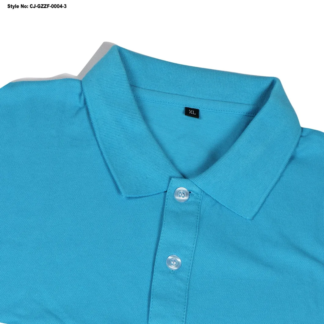Custom 100 % Cotton Golf Mens Polo Shirt with Logo Design Shirt