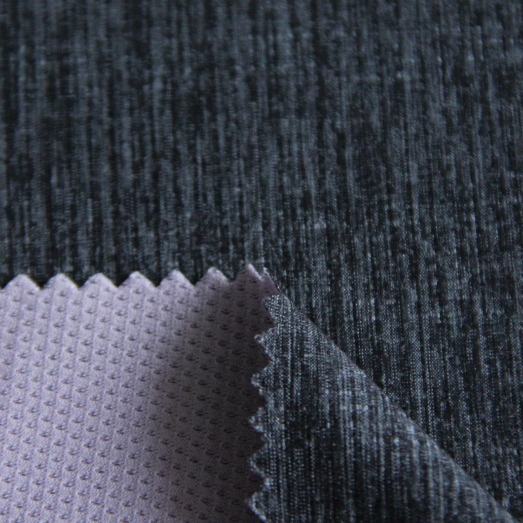 Waterproof 100%Polyester Woven Hole Plain Bonded with Knit Mesh Fabric for Jacket/Windjacket/Uniform