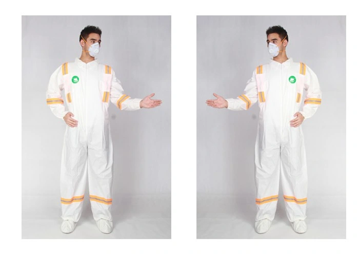 Microporous CAT III type4/5/6 disposable protective chemical coverall
