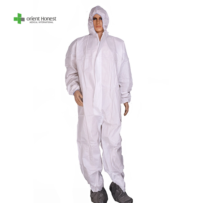 Disposable Water Resistant Jump Suits Single Use Dust Resistant Uniforms