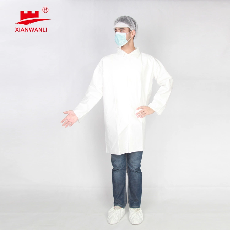 in-Stock Anti Static SMS Disposable Lab Coat Aprons Wholesale for Adults