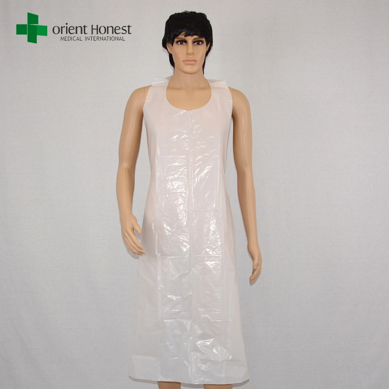 Disposable PE Apron, Customized Disposable Plastic Medical Aprons Waterproof Cleaning Kitchen Restaurant Apron on Hot Sale