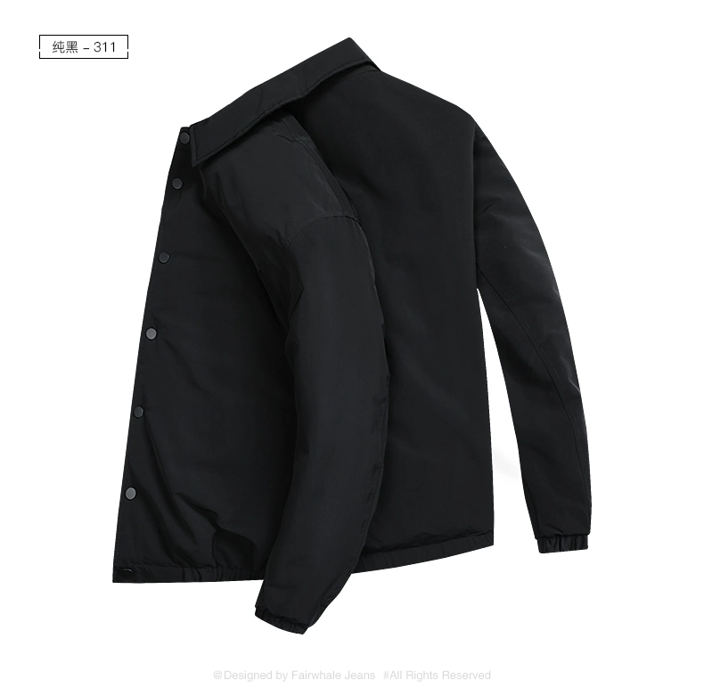 Single Breasted Lapel Men's Cotton Padded Jacket