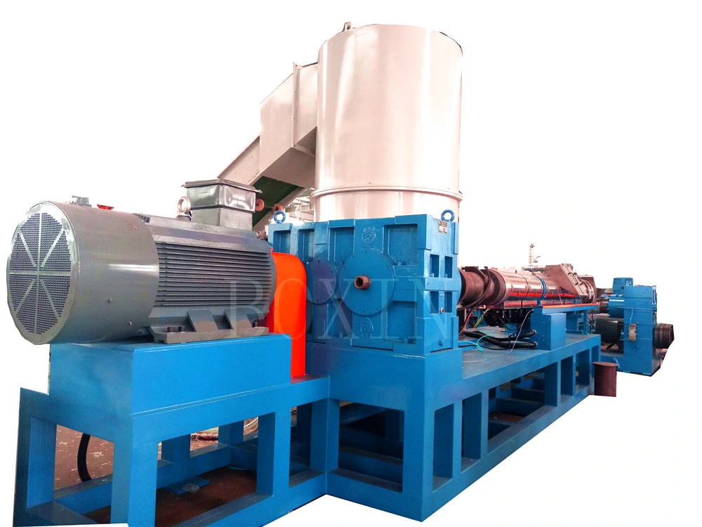 Single Screw HDPE/LDPE/LLDPE Stretch Film Granulating Recycling Pelletizing Machine with Thermocompactor