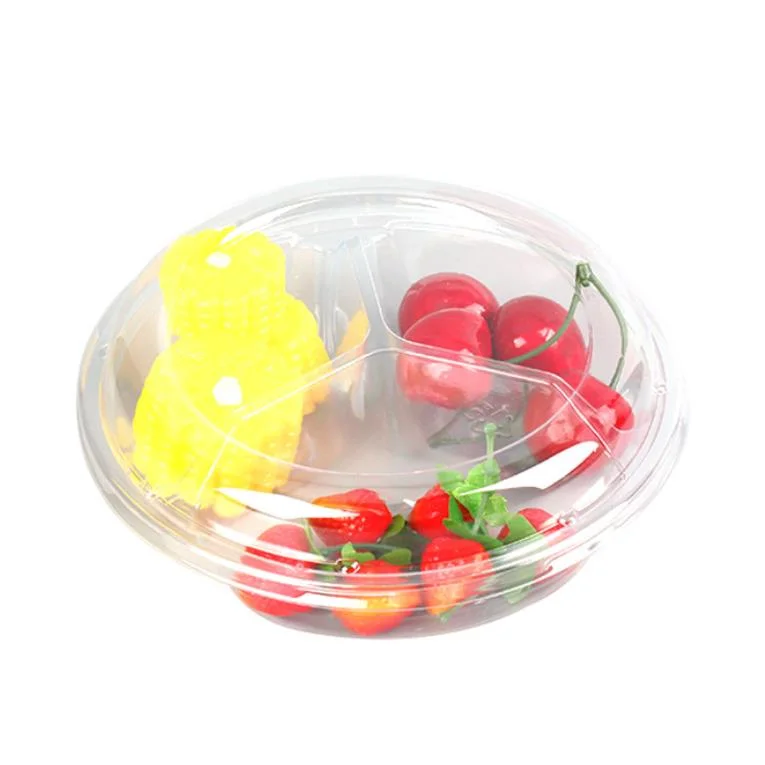 Disposable Transparent Fruit Tray Strawberry Vegetables Fresh Packaging Plastic Box Transparent Supermarket Packaging with Lid