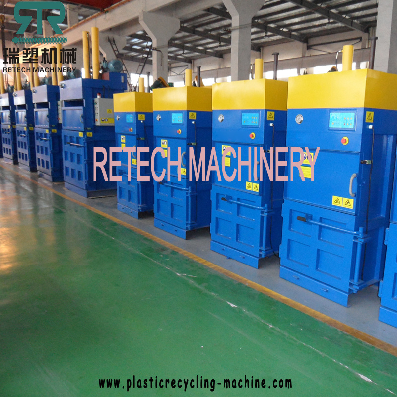 Automatic Pet Bottle/LDPE Film/LLDPE Film Hydraulic Recycling Baler with Rebound Device