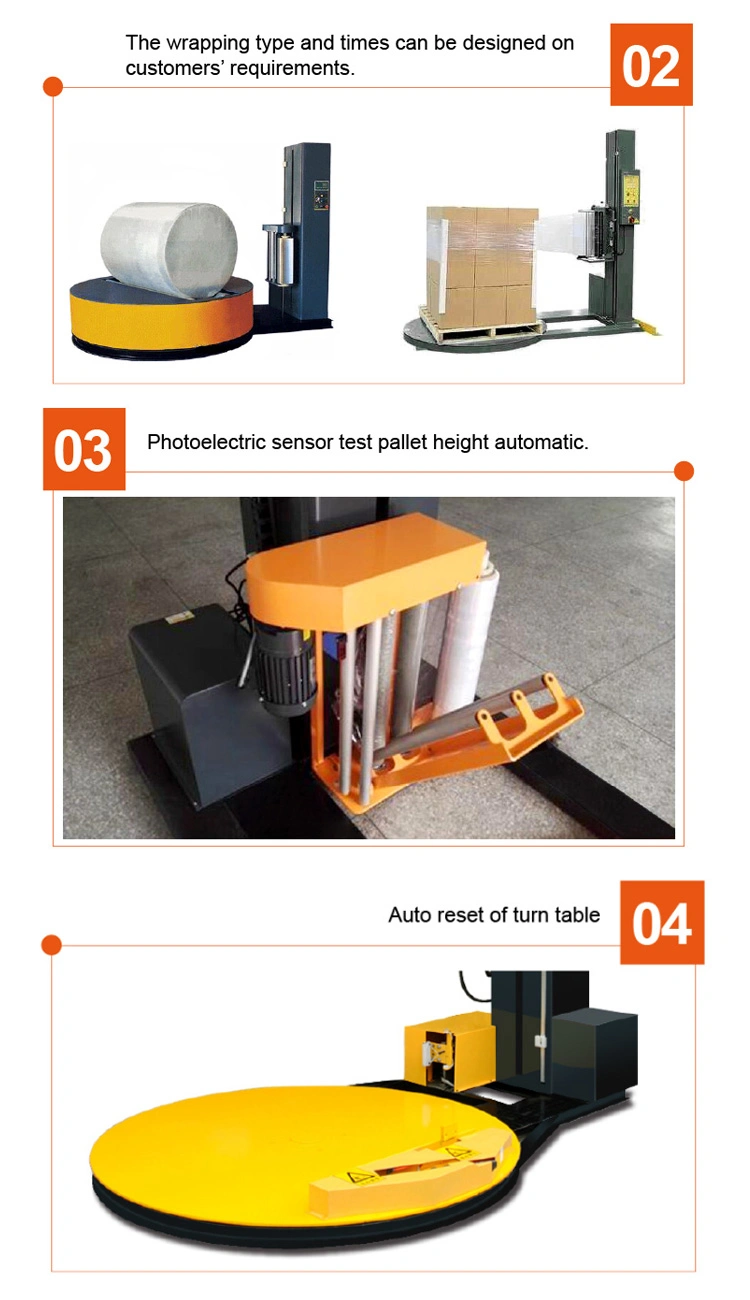 Automatic Pallet Stretch Film Wrapping Machine Manual Pallet Wrapper