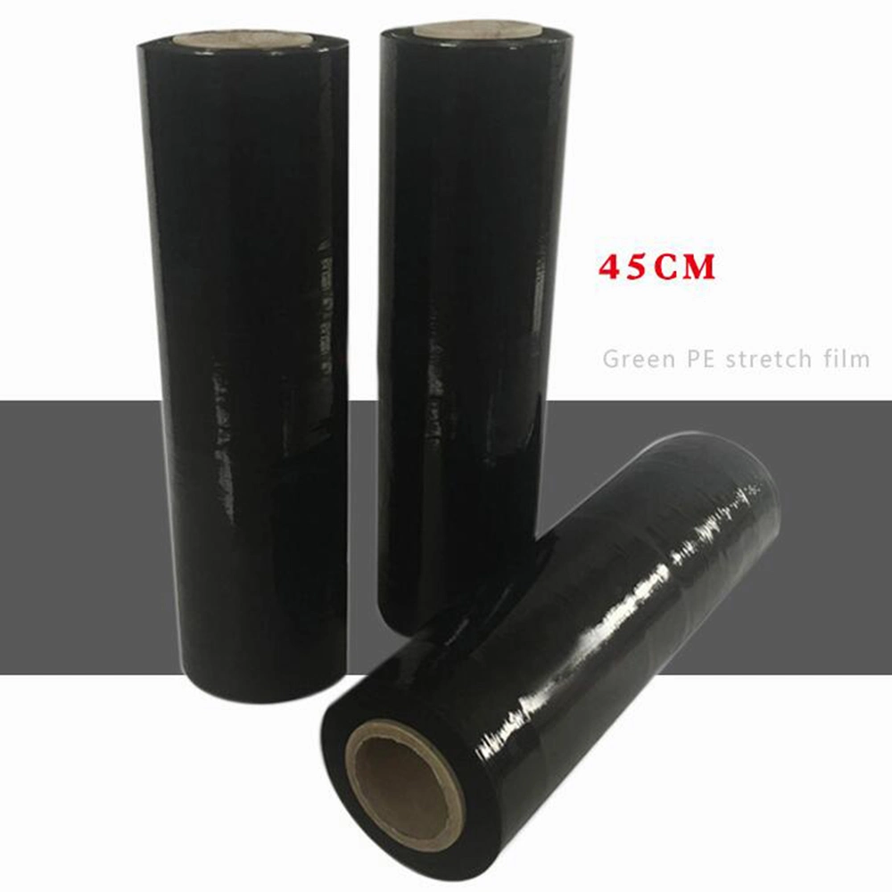 Custom Black Winding Film 50cm Stretch Film Manufacturer Tray Envelop Film Black PE Film Plastic Packaging Film