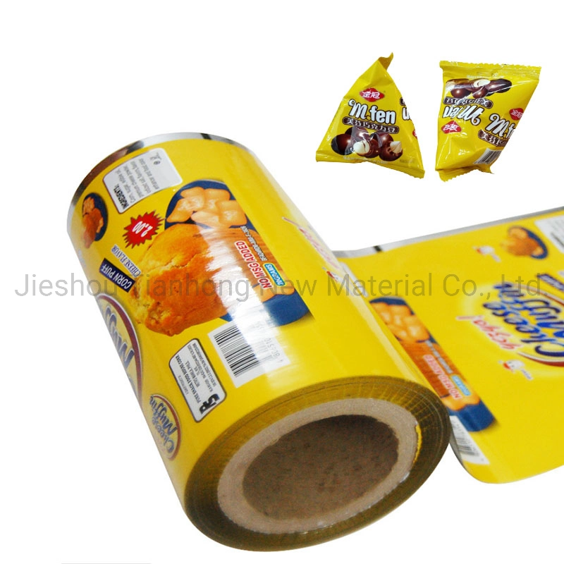 FDA Approved Plastic Stretch Sachet Packaging Roll Food Packing Heat Seal Pet Metalized Film