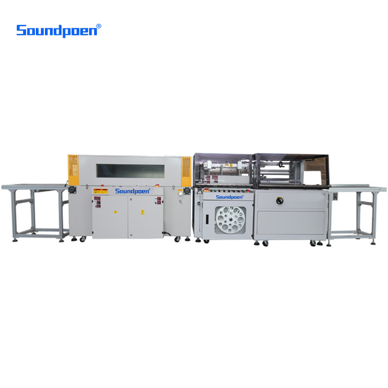 Fully Automatic Shrink Side Sealer Wrapping Machine for Book with Shrink Tunnel
