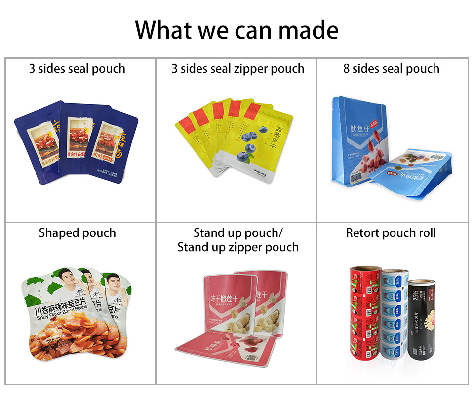 Packaging Stretch Film Roll Food Packaging Plastic Roll Film for Biscuits Cookie Snack