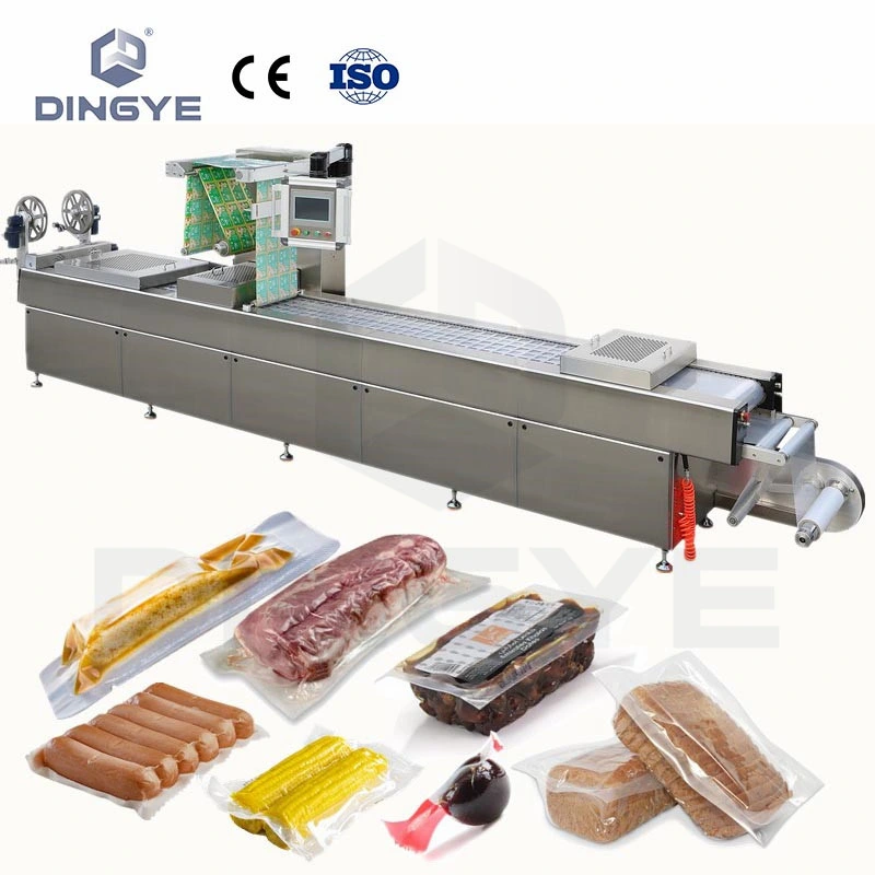 Automatic Horizontal Flexible Thermoforming Stretch Film Food Salmon Vacuum Pack/ Package/ Packing/ Packaging Machine(DZL Series )