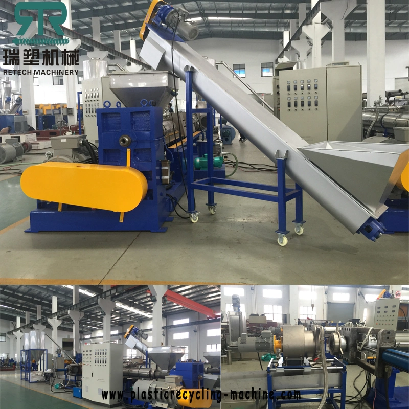 Plastic HDPE LLDPE Stretch Film Two-Stage Recycling Granulator for Working on Agglomerate Stretch Film