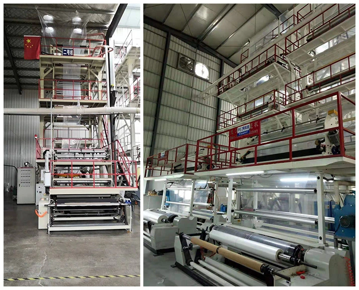 Automatic Co-Extrusion 1200mm LLDPE Plastic Stretch Film 3 Layers Film Making Machine