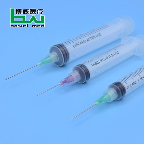 CE /ISO Disposable Sterile Syringe Luer Lock/Slip 10ml 20ml 50ml 60ml Injector Medical 3-Part Syringe with Needle Large Syringe
