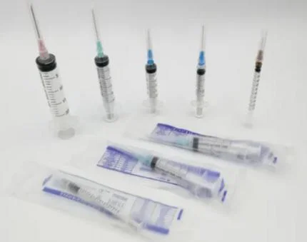 3 Parts Syringe with Safety Needle Luer Slip Lock CE FDA ISO