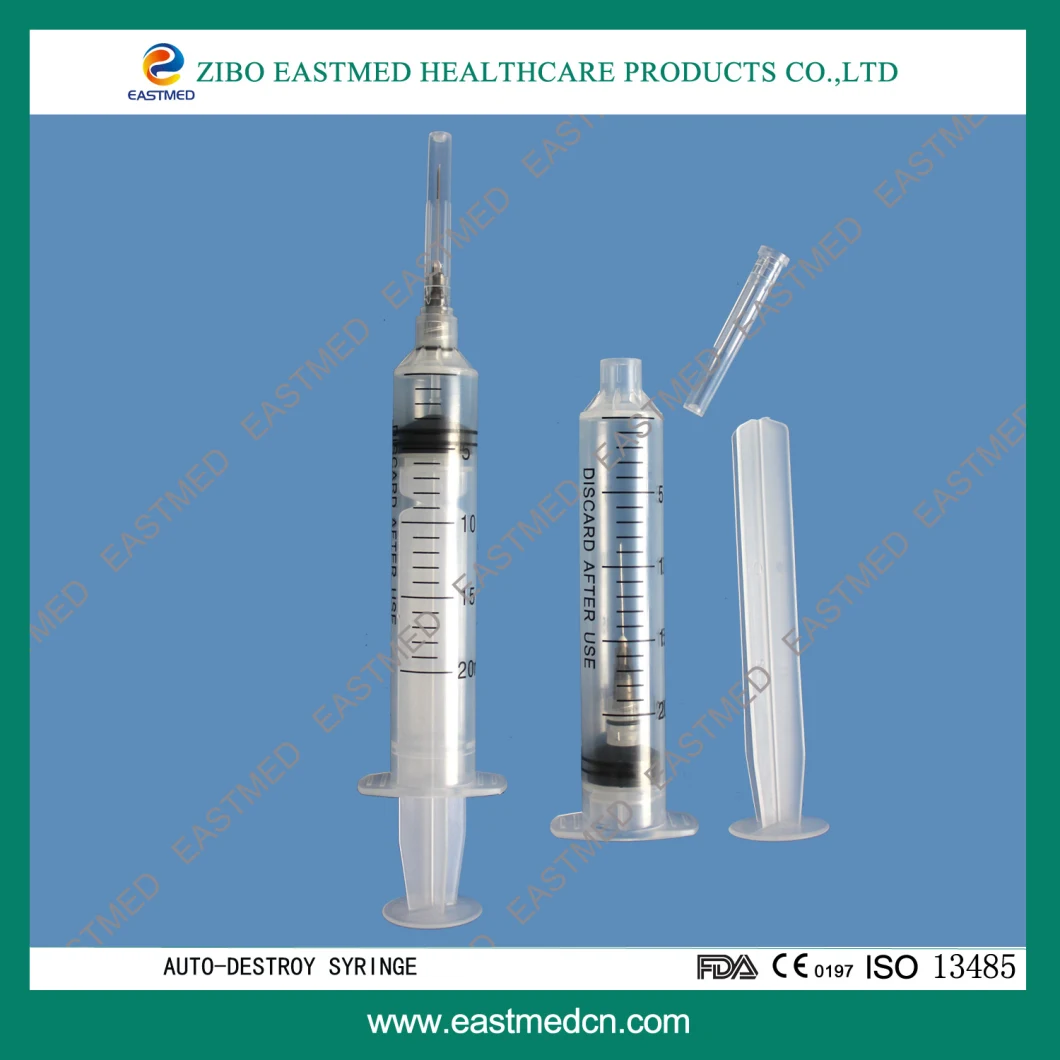Medical Auto Disable Disposable Syringes with Ce ISO