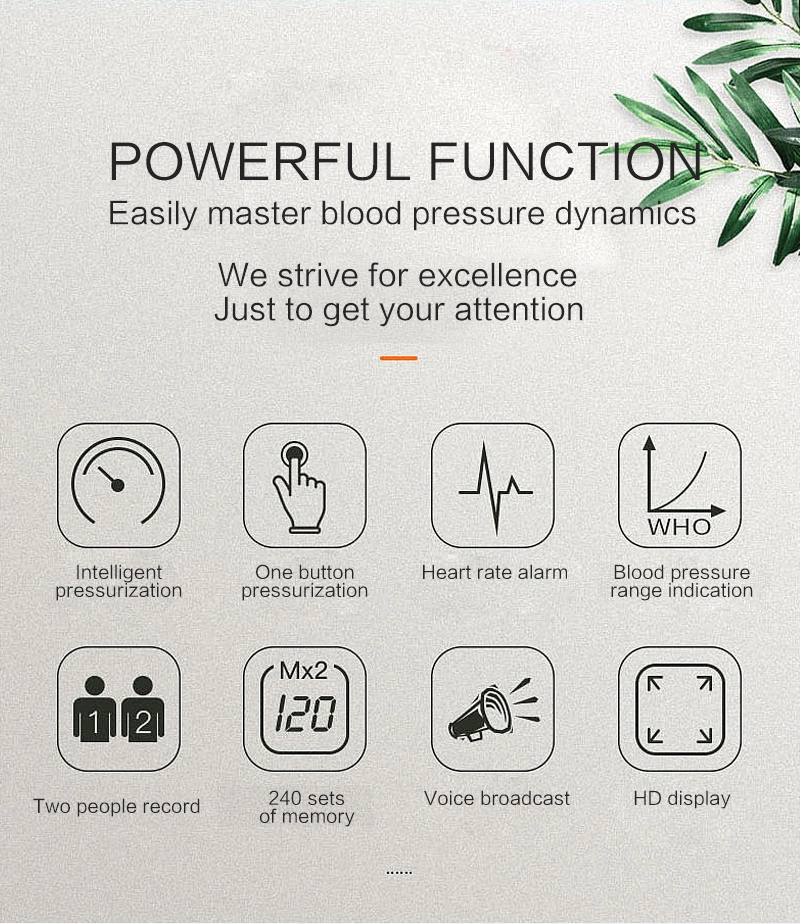 Customized Dynamic Woofer Blood Pressure Monitor Intelligent Pressurization Blood Pressure Meter