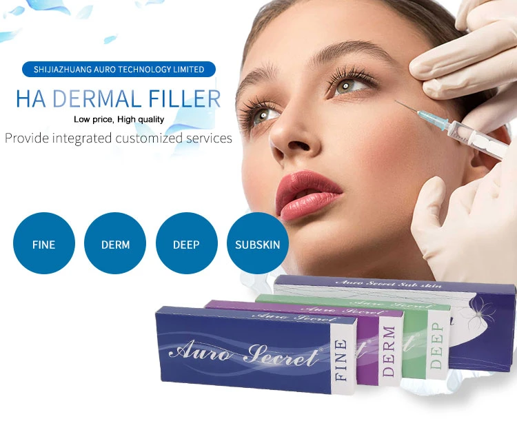 2ml Dermal Filler Hyaluronic Acid Injection for Lips Syringe Manufacturers Price