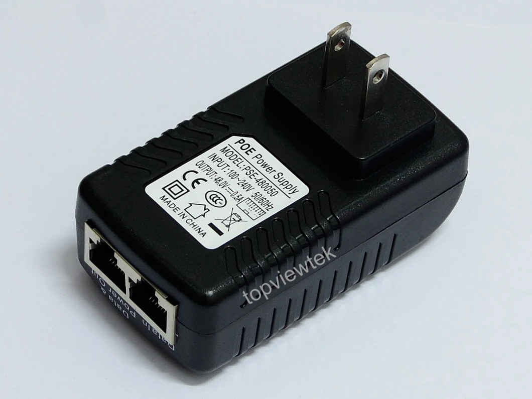 48V0.5A Wall Mount Ethernet Power Supply Switching AC DC Adapter Passive Injector Poe Power Injector