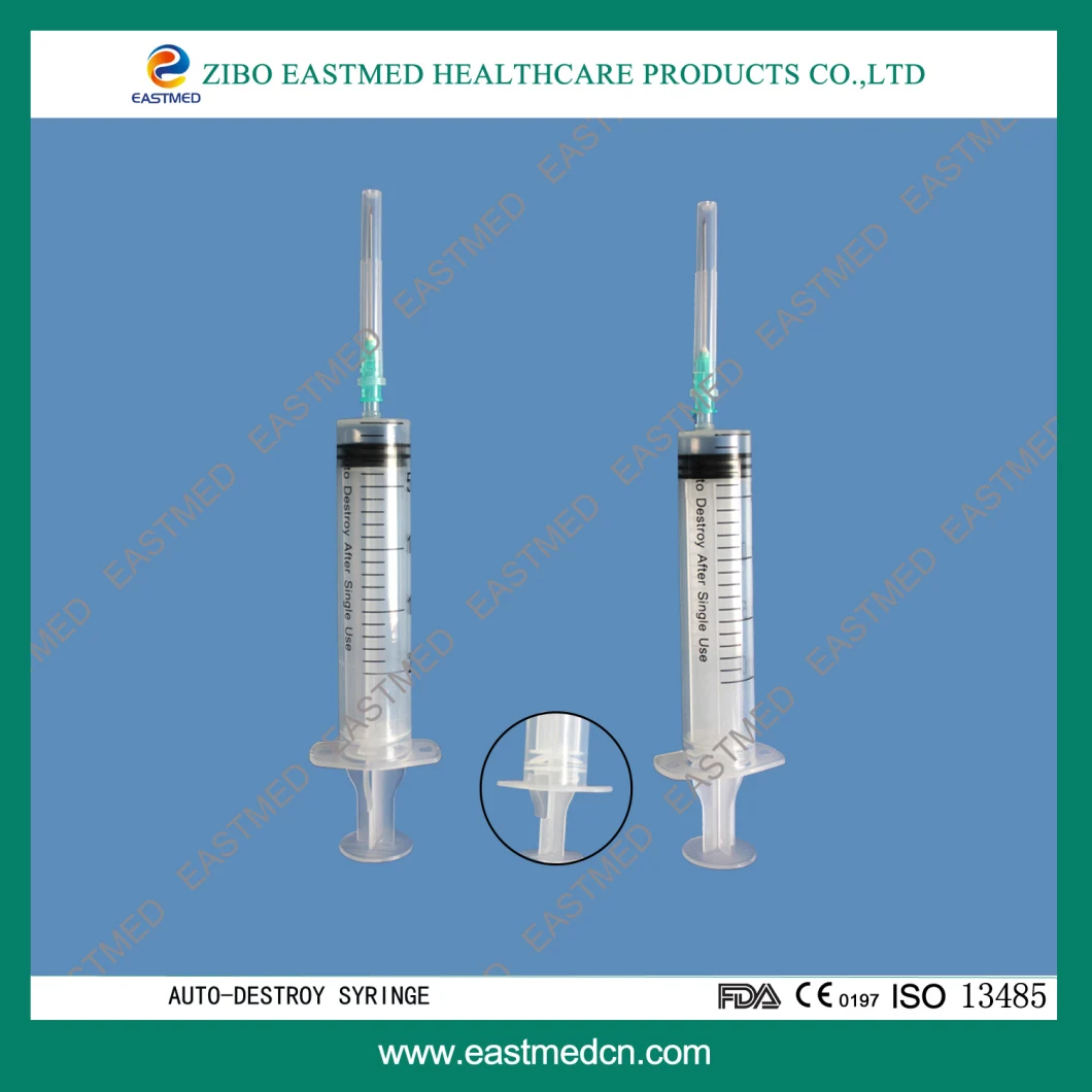 Medical Auto Disable Disposable Syringes with Ce ISO