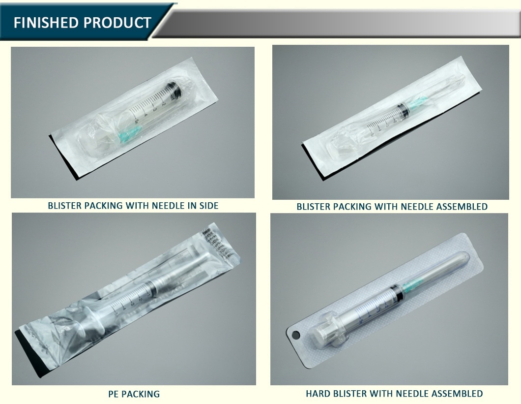 2 Part 2ml/5ml/10ml/20ml Disposable Sterile Luer Slip Syringe
