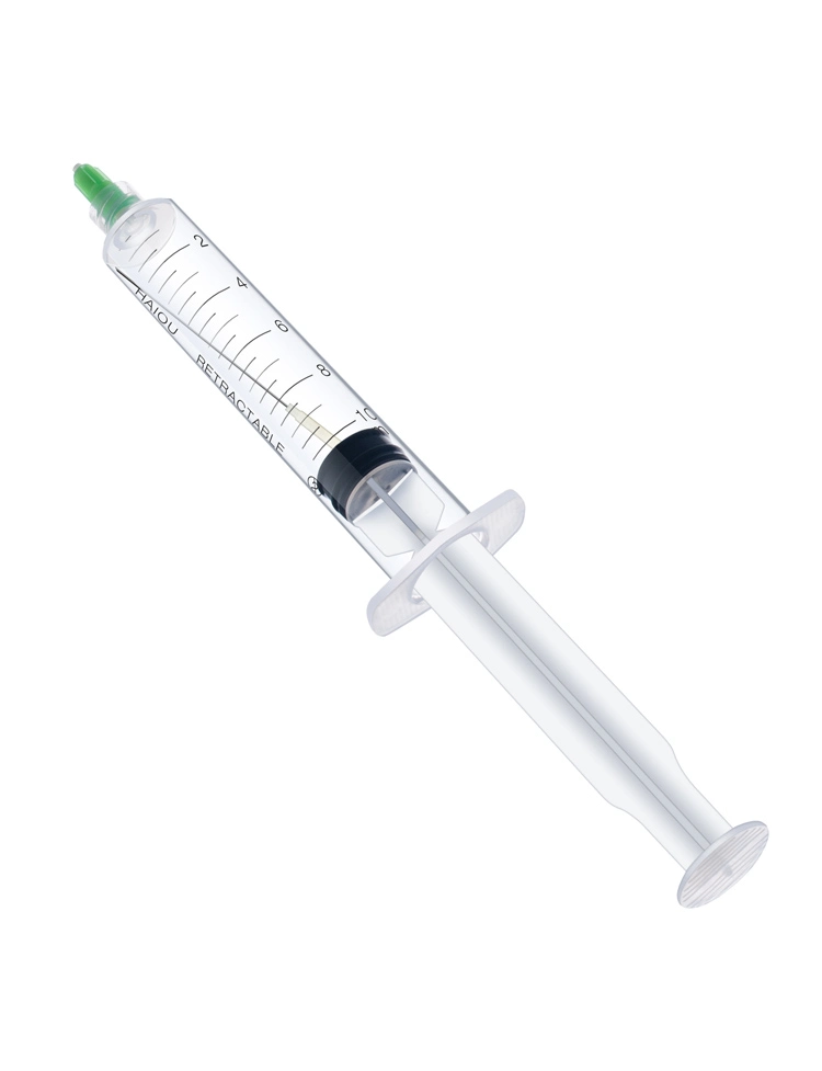 Factory Wholesale Price Needle Retractable safety Medical Syringe for Vaccine Injection Mslnr01