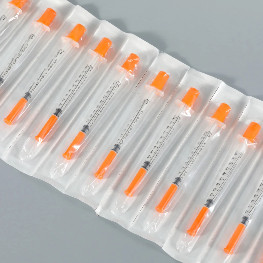 Disposable Insulin Syringe with Pre-Mounted Needle 30g, 31g, U100, U50, U30