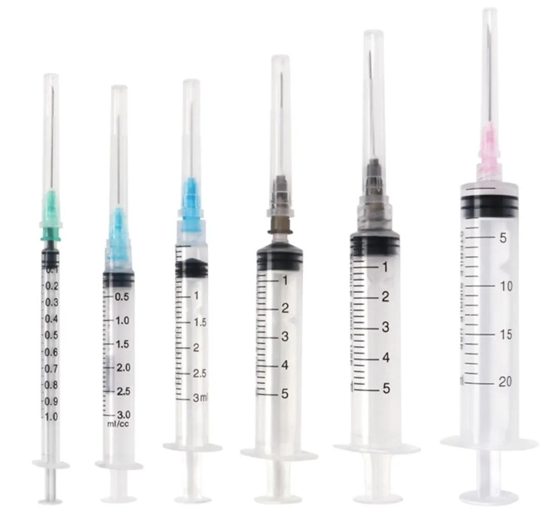 FDA CE ISO SGS Safety Needle with Luer Lock China Factory Sterile Disposable Medical 1ml Syringe