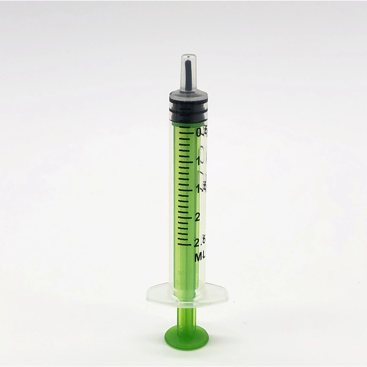 2.5ml Color Low Dead Space Syringe Without Needle (green)