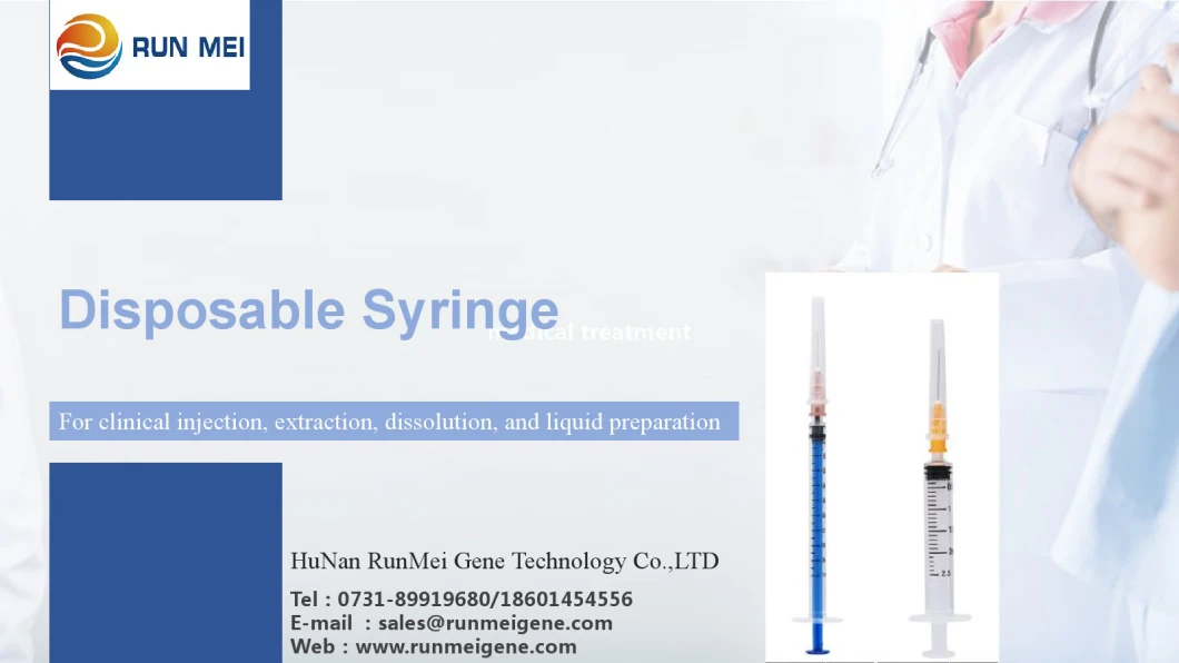 Plastic Disposable Retractable Syringe with Needle Vaccine Syringe
