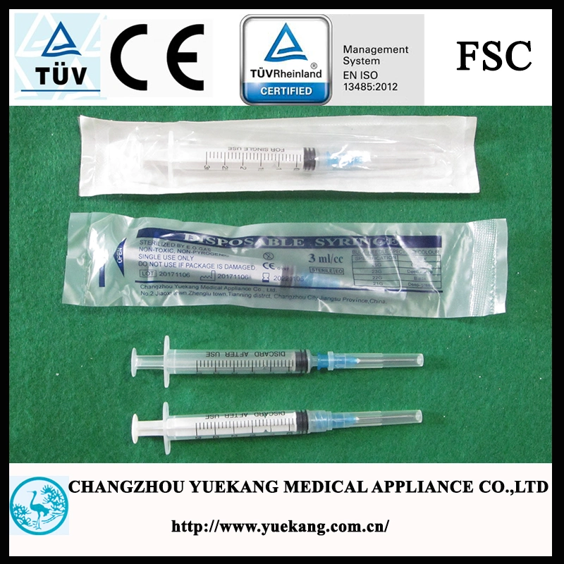 Disposable Sterile Syringe with Needle, 5ml 23gx1