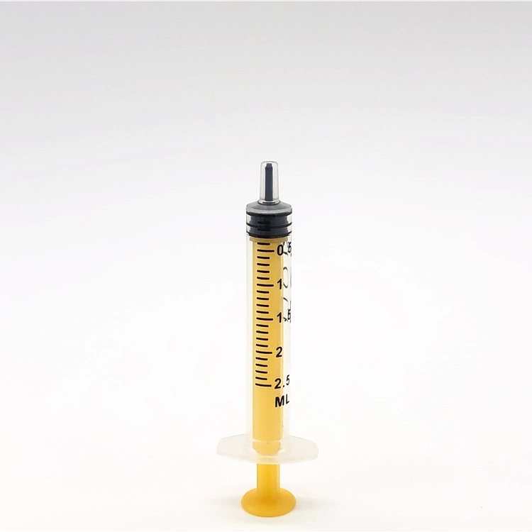 2.5ml Color Low Dead Space Disposable Syringe Without Needle (yellow)