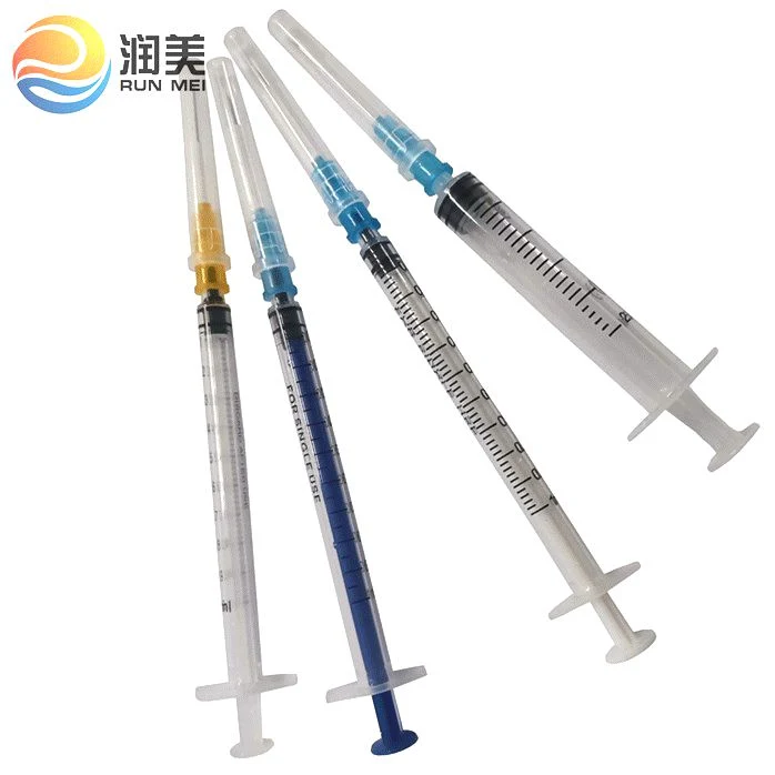 CE Medical Disposable Sterile Injection Plastic Oral Syringe, Insulin Syringe, Safety Single Use 0.5ml 1ml 2ml 2.5ml 3ml 5ml 10 Cc Syringe with/Without Needles