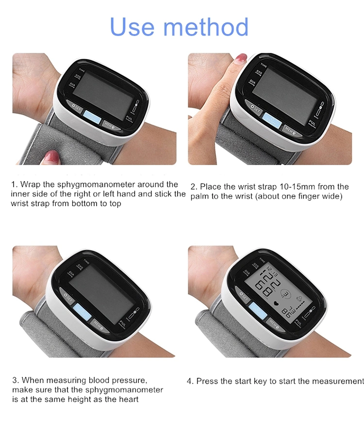Automatic Mini Blood Pressure Machine Digital Wrist Blood Pressure Monitor